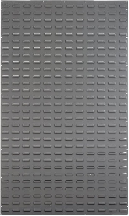 Akro-Mils 30161 Heavy Duty Wall Mount Garage Storage Steel Louvered Panel | Wall Storage Bin Hanging Organizer System for AkroBins, 36-Inch W x 61-Inch H, Grey, Single