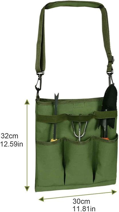 Garden Pruning Tool Bag - Canvas Shoulder Crossbody Gardening Storage Bag