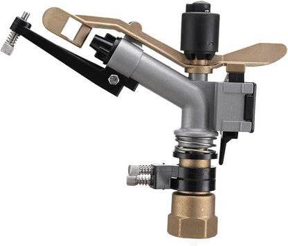Impact Gun Sprinkler Large Area Water Irrigation Tool, Agriculture Farm Lawn Sprinkler 360 Adjustable Rain Spray Gun, 2 PCS