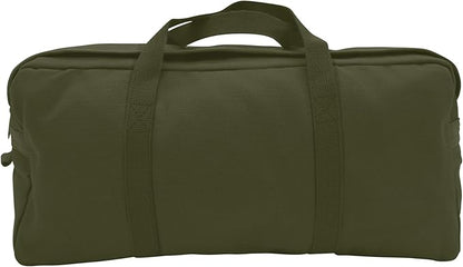Rothco Canvas Tanker Style Tool Bag - Heavy-Duty Multipurpose Gear Carrier for Mechanics, Plumbers, Electricians, Athletes, Olive Drab