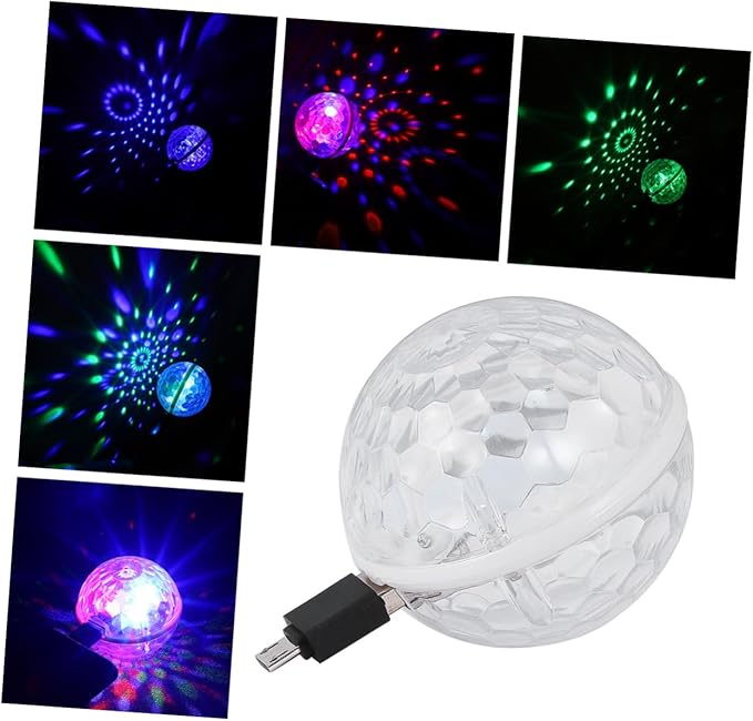 1pc Led Crystal Light Lamp Disco Decorations Globe Light USB Charging Voice Control Stage for Party