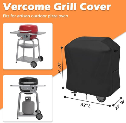 Grill Cover for Charbroil Performance Small Grill & Bistro Pro Grill for CB1250073P4, CB1250116P6, Heavy Duty Waterproof BBQ Cover for Char Broil 25302145 25302146 25302148 25302161