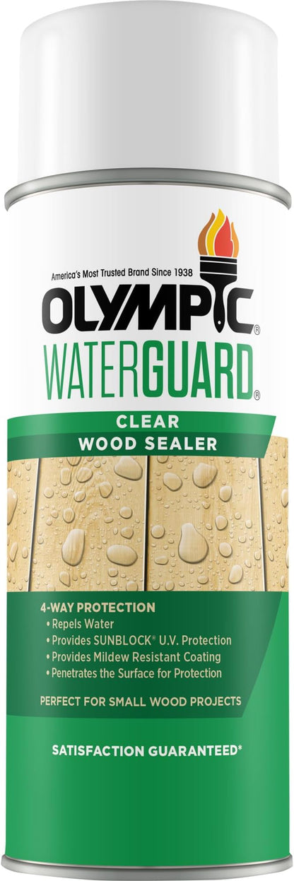 Olympic WaterGuard 11 oz. Clear Exterior Waterproofing Wood Sealer Spray (Pack of 2)