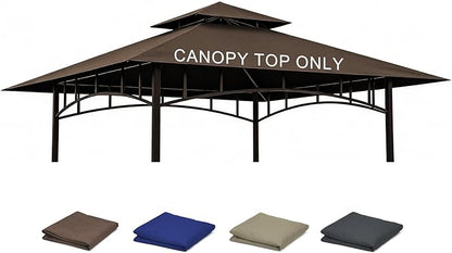 Grill Gazebo Replacement Roof, 5x8ft Outdoor BBQ Gazebo Canopy Cover, Double Tiered Grill Gazebo Replacement Roof for #L-GG001PST-F
