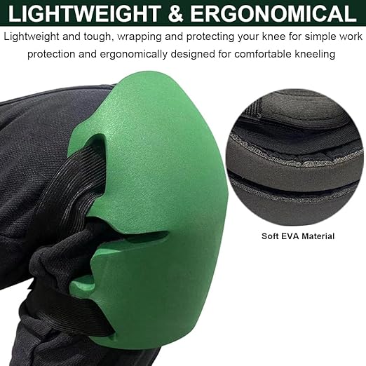 Gardening Knee Pads for Women, Soft Foam Knee Pads for Men Construction, Work Knee Pad for Women Men, Rodilleras Para Roofing Rodilleras Para Trabajo (Green)