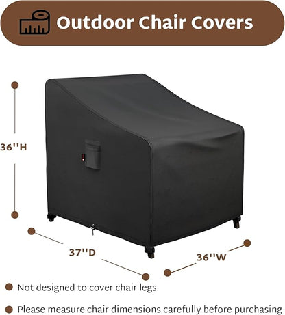 iBirdie Waterproof Outdoor Chair Covers 36 x 37 x 36 inch 2 Pack Patio Furniture Covers