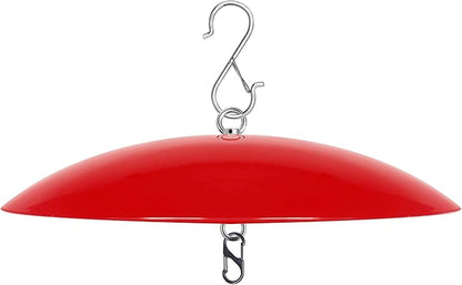 13" Hummingbird Feeder Dome Guard,Bird's Feeder Rain Cover,Squirrel Proof for Bird Feeders Pole, Smart Bird Feeders Umbrella(Bright Red), 1Pack