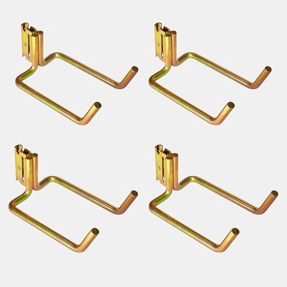 4 Pack E Track Heavy Duty Shovel Hanger, Large Steel Tool Hook Double J Hook for Store Long Handled Tools in Trailers, Trucks, Vans, Warehouses, Garages, Workshop, Garden Tools Organizers Storage