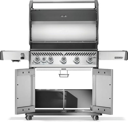 Napoleon Rogue PRO 625 Propane Gas Grill with Infrared Side Burner, Stainless Steel, Durable 6-Burner Gas BBQ