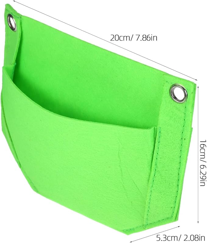 SUPVOX 3pcs Hanging Strawberry Planters Fabric Grow Bags Non-Woven Planting Pouches Vertical Garden Vegetable Growing Bags for Outdoor Wall Hanging