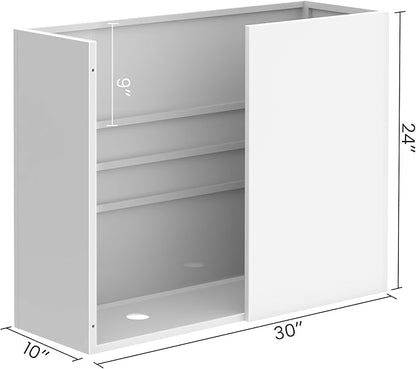 Tall Metal Planter for Outdoor Plants,30" Lx10“Wx24”H All-Weather Durable Plant Box,Large Rectangular Planter with Drainage Holes & Removable Shelf,Modern Decor for Tall Small Plants, Trees, Flowers
