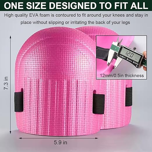Gardening Knee Pads for Women, Soft Foam Knee Pads for Men Construction, Work Knee Pad for Men Women, Rodilleras Para Roofing Rodilleras Para Trabajo (Black)
