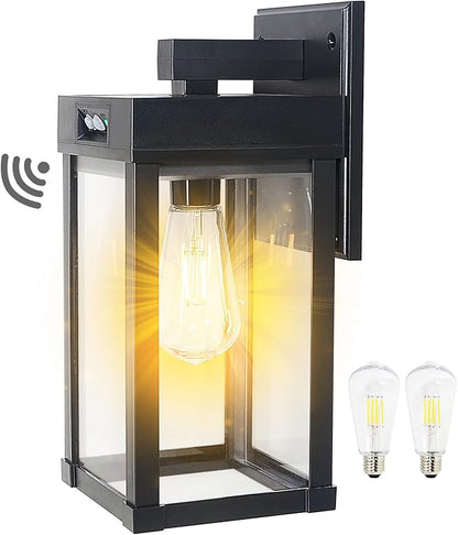 Solar Wall Lights Outdoor, Motion Sensor Sconce with 3 Lighting Modes, Dusk to Dawn Exterior Porch Light fixtures, Wall Mount Lantern Outside Waterproof for Garage Patio Yard Garden