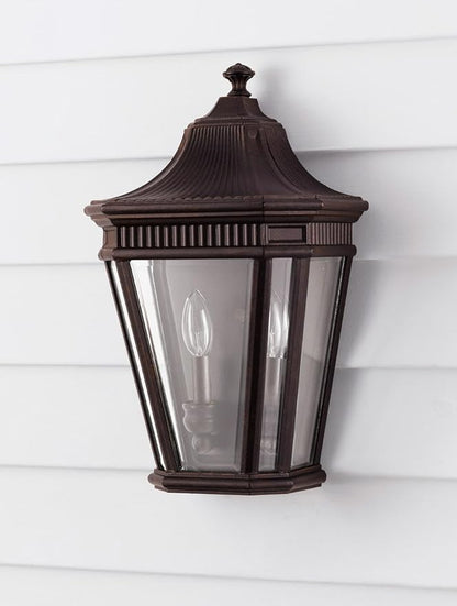 Feiss OL5403GBZ Cotswold Lane Outdoor Patio Lighting Wall Lantern, Bronze, 2-Light (10"W x 16"H) 120watts