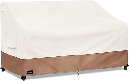 Outdoor Couch Cover for Patio Furniture - Heavy Duty Waterpoof All-Weather 3-Seater Patio Sofa Cover, 58"x32"x31" (Beige) ﻿