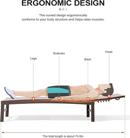 Crestlive Products Aluminum Chaise Lounge Chair Outdoor Set of 2, Adjustable 5 Positions Outdoor Lounge Furniture, Pool Tanning Recliner Perfect for Patio, Lawn, Yard, Pool