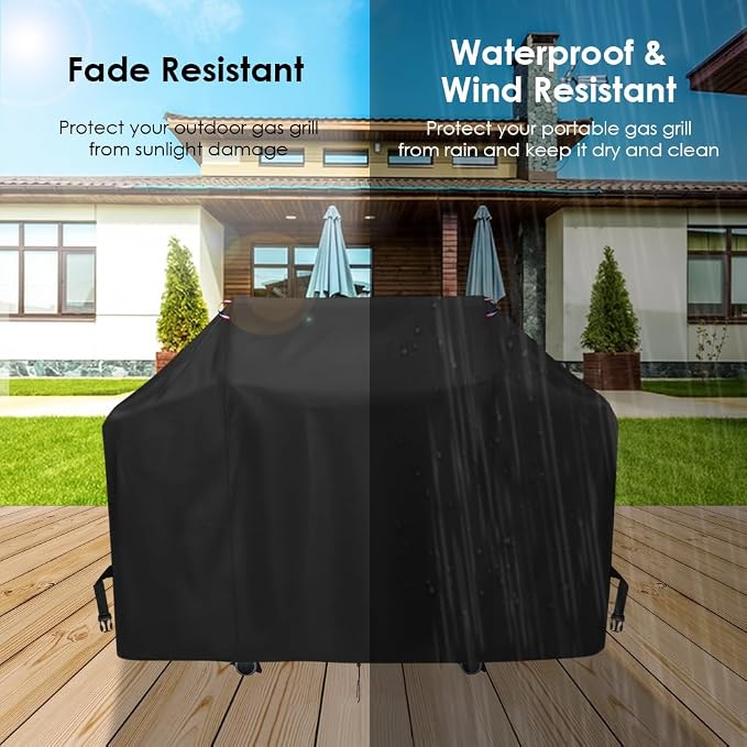 BBQ Grill Cover for Captiva Designs Propane Gas Griddle Grill Combo, Waterproof Outdoor Propane Grills Covers for Grill and Griddle Combo - 67" L x 21" W x 42" H