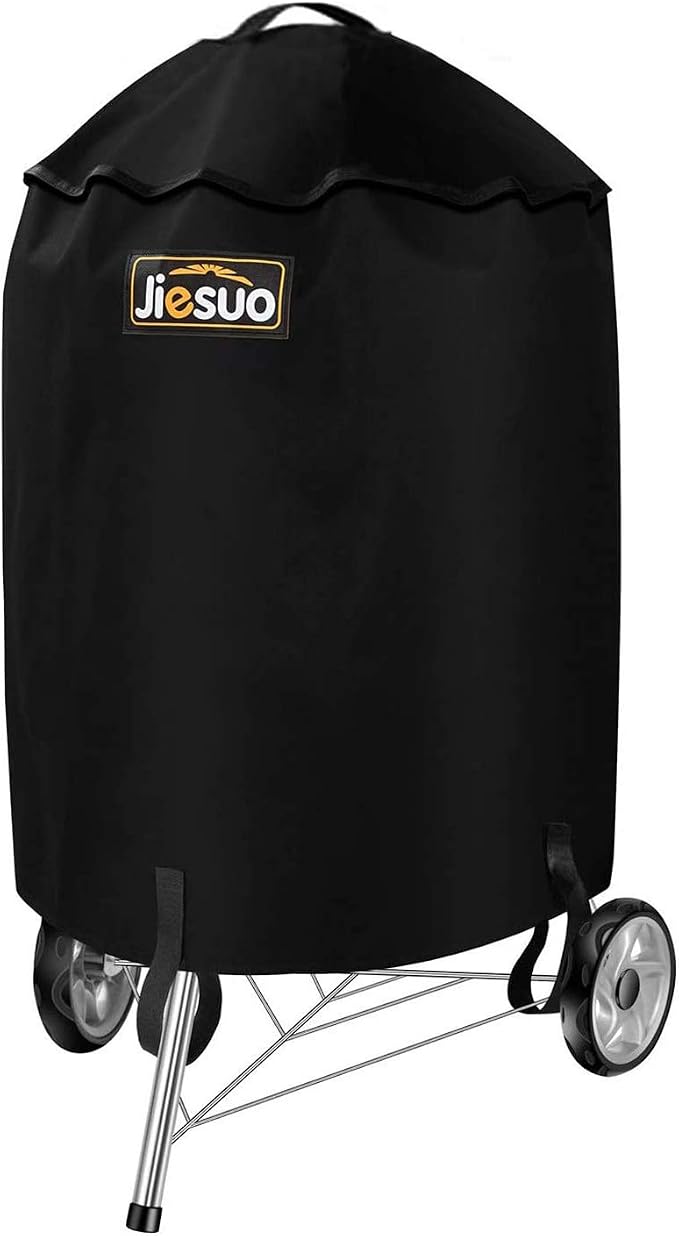 Grill Cover for Weber Premium Master Touch 22 Inch Charcoal Grill, Heavy Duty Waterproof Cover for Weber Charcoal Kettle BBQ Grills with Handle