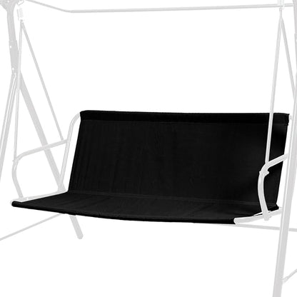 Outdoor Porch Swing Seat Cover Replacement,600D Thickened Oxford Waterproof Swing Replacement Fabric Cushion Covers for 3-Seater Patio Garden Yard Chair Bench (Black,45.3 x 18.9 x 18.9 Inches)