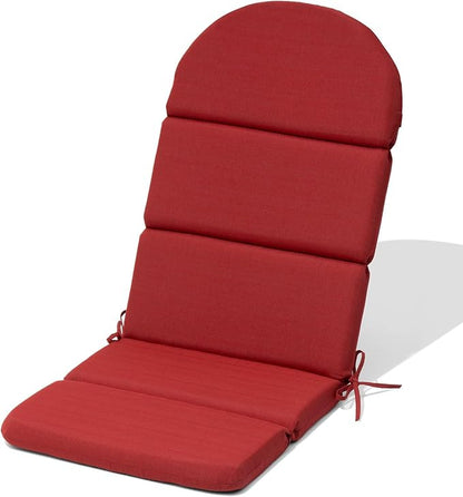 Crestlive 50x19.6 Inch Adirondack Chair Cushion, Water Repellent, Fade Resistant, High Back Outdoor Rocking Chair Cushion for Patio, Chili