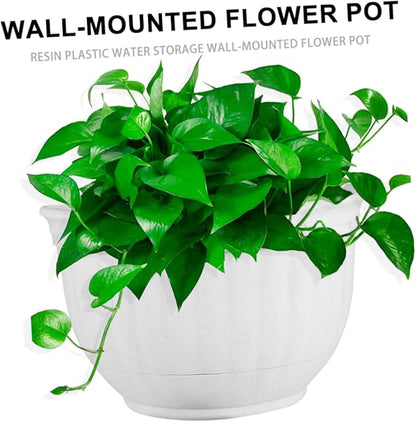 BESPORTBLE European Style Wall Hanging Flowers Planter Half Circle Hanging Pot for Decor