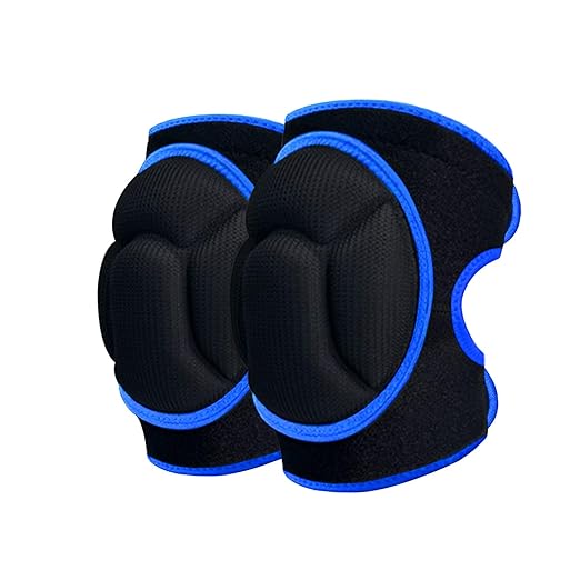 Knee Pads, Thick Sponge Anti-slip, Collision Avoidance Knee Pads, for Running, Mountaineering, House Working,Gardening Maintain (Blue, X-Large)