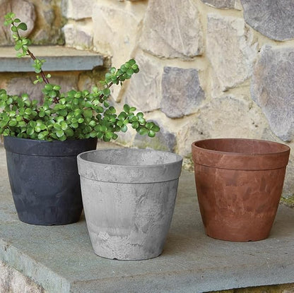 Root & Vessel Dolce Round Planter, Rust, 12"