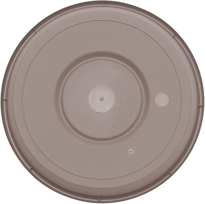 Bloem Terra Resin Saucer Tray: 4.75" Bottom Width - Pebble Stone Beige - Matte, Durable, Ribbed Bottom, Indoor and Outdoor, Fits 6" Terra Pots