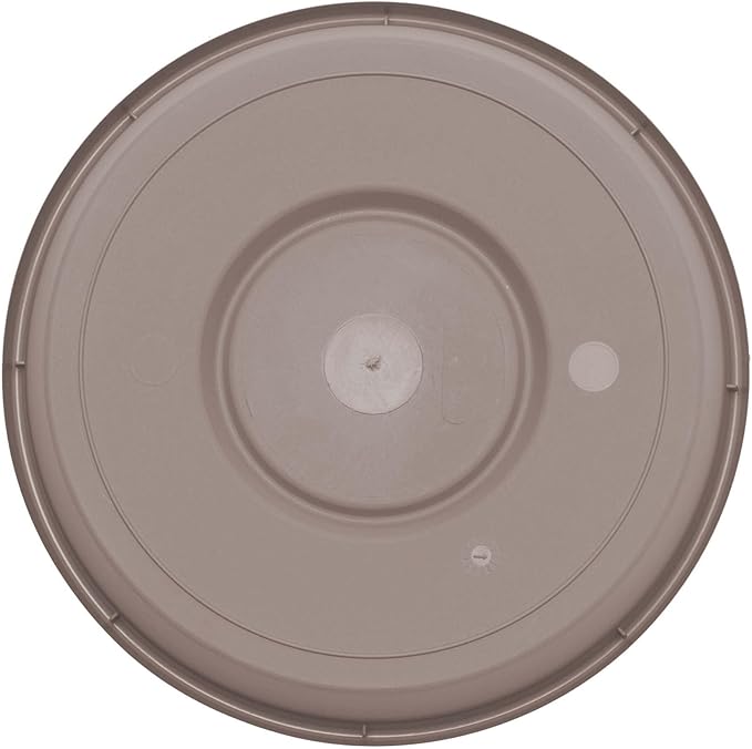 Bloem Terra Resin Saucer Tray: 8" Bottom Width - Pebble Stone Beige - Matte, Durable, Ribbed Bottom, Indoor and Outdoor, Fits 10" Terra Pots
