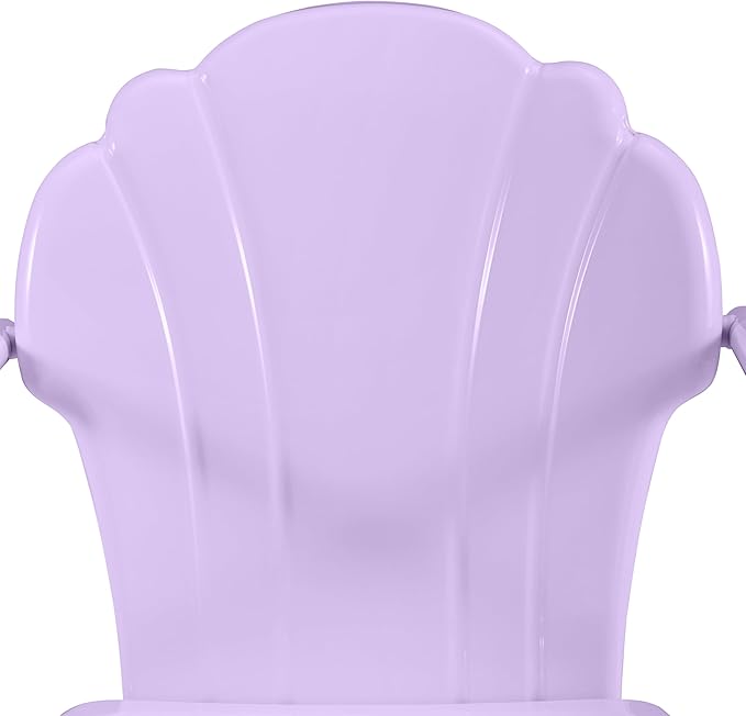 Crosley Furniture Tulip 2-Piece Outdoor Chair Set, Vintage Retro Metal Patio Chairs for Dining, Porch, Deck, Lavender Gloss