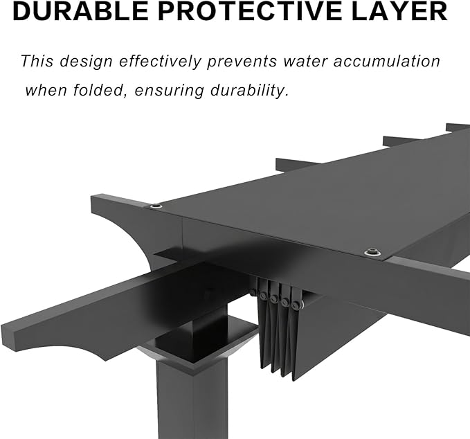 Pergola Shade Cover Replacement Canopy Top Compatible with Home Depot Hampton Bay Pergola Model #GFM00467F - Gray(Canopy Top Only)