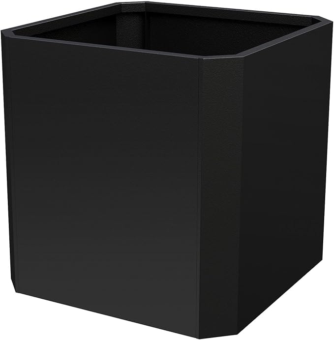 Steel Planter Box-24"x24"x24"-Large Square Planter Box-Outdoor Indoor-Cube Steel Planter Heavy Duty Black Metal Planter Box Commercial Residential for Home Garden Porch Hotel Patio