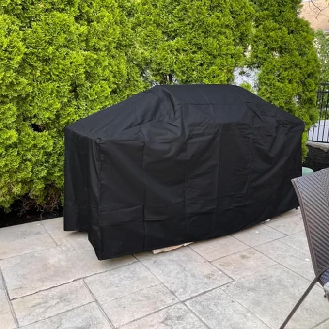 Stone Patio Grill Island Cover Waterproof 82 Inch Outdoor Kitchen Island BBQ Grill Cover for Heavy Duty Stainless Steel Outdoor Kitchen Set
