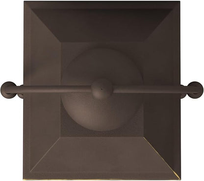 Hinkley Anchorage Small Wall Mount Outdoor Lantern - Aluminum, Clear Glass, Arched Carriage Handle - Light Oiled Bronze Finish