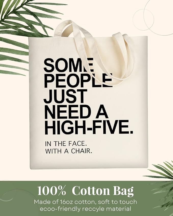 AUSVKAI Canvas Tote Bag Aesthetic for Women, Cute Reusable Cloth Cotton Bags for Shopping Beach Grocery