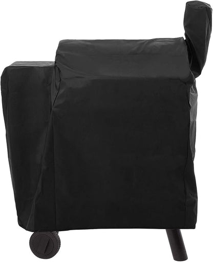 SunPatio Outdoor Heavy Duty Waterproof Wood Pellet Grill and Smoker Cover, UV Resistant Full Length BBQ Cover Compatible with Traeger 22 Series, Lil' Tex Grill and More, All Weather Protection