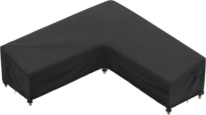 iBirdie Outdoor Sectional Cover fit 90 x 90 inch, 89 x 89, 88 x 88, 87 x 87 L-Shaped Patio Sofa Waterproof Weatherproof 600D Heavy Duty Garden Furniture Cover for Outside L Shape Couch