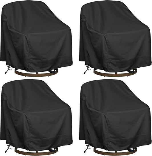 Outdoor Swivel Lounge Chair Cover 4 Pack,Waterproof Heavy Duty Outdoor Chair Covers, (39" W X 37" D X 38" H) Patio Furniture Cover for Swivel Patio Lounge Chair