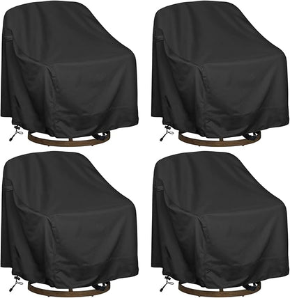 Outdoor Swivel Lounge Chair Cover, Heavy Duty Waterproof Patio Furniture Cover (30" W x 34" D x 38.5" H)