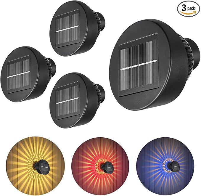 Vangue Solar Lights Outdoor Garden, 2025 New Dynamic Running Light, IP65 Waterproof Dual-Mode Solar Powered Outdoor Lights for Pathway Lawn Patio Yard Landscape Driveway (3)
