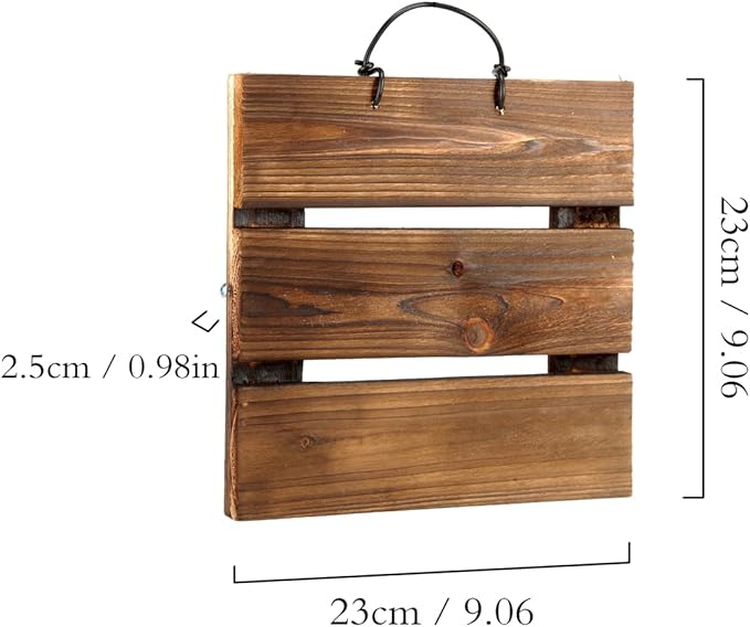 Staghorn Fern Mounting Board Kit Wooden Wall Planter Hanging Plant Holder for Vertical Plant,Platycerium,Orchids,Succulents(Square)