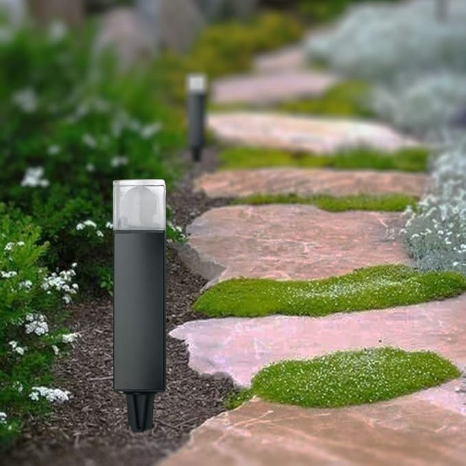 Outdoor Landscape Lighting Low Voltage Garden Landscape Lights Pathway Lights Yard Lights Driveway Lights, Aluminum Construction Waterproof 12V 3W 3000K Warm-Yellow Light（4-Pack）
