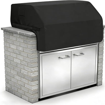 Built-in Grill Cover for Blaze 40 Inch 5-Burner Gas Grill, 600D Premium Built in Barbecue Grill Top Cover with Straps, Outdoor Kitchen Grill Head Cover, 42" x 28"x 24"
