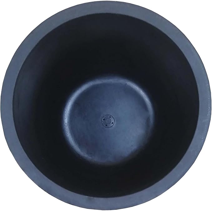 18 Inch Resin Planter Pot, Matte Black Large Plant Pot, Lightweight Outdoor Indoor Flower Pot, Modern Round Garden Planter for Patio, Porch, Balcony and Home Décor
