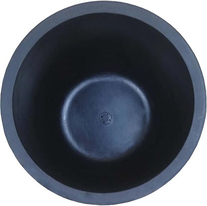 18 Inch Resin Planter Pot, Matte Black Large Plant Pot, Lightweight Outdoor Indoor Flower Pot, Modern Round Garden Planter for Patio, Porch, Balcony and Home Décor