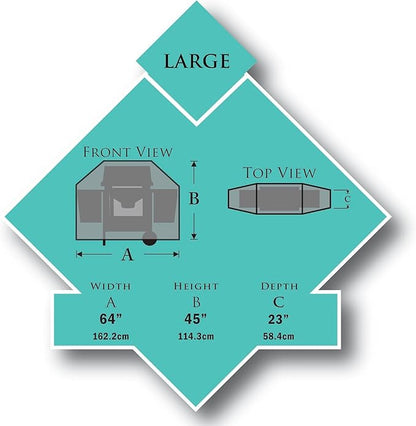 Reversible Ventilated BBQ Grill Cover Large 64" - REV-64