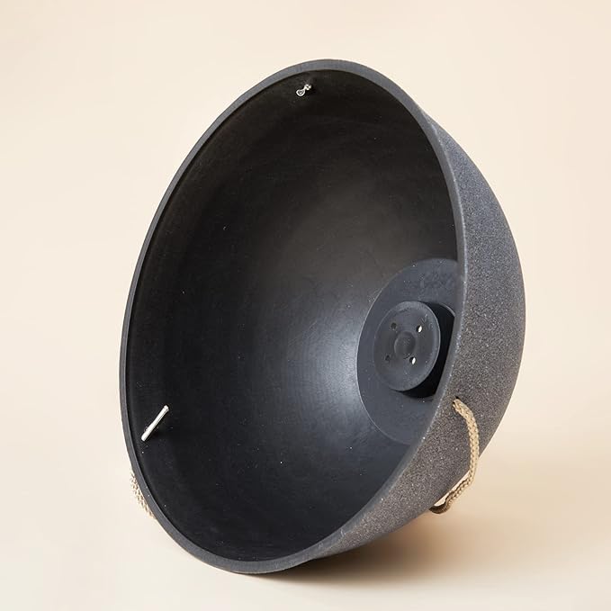 LA JOLIE MUSE Large Hanging Planters for Outdoor Plants - Hanging Flower Pots Weathered Gray (13.2 Inch, Set of 2)