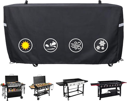 Utheer Grill Cover for Royal Gourmet 4/6/8 Burner Gas Grill & Griddle, Upgraded Full-Length Heavy-Duty 600D Waterproof Outdoor Cover, Fits PD4001/GB4000P /GD402/GB8000/GD401/GB8003/GB4001