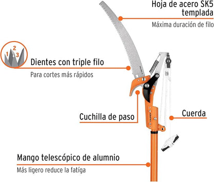 TRUPER TR-82M-A Tree Pruner w/ Extendable Aluminum Pole