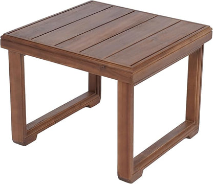 Christopher Knight Home Nicholas Outdoor Small Coffee Table, Slat Panel Square Side Table, Acacia Wood Side Desk for Backyard Balcony Garden, Weather Resistant Patio End Table, Mocha